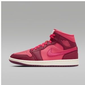 Nike Air Jordan 1 Mid Women's Sneaker . Valentine’s Day Limited Edition